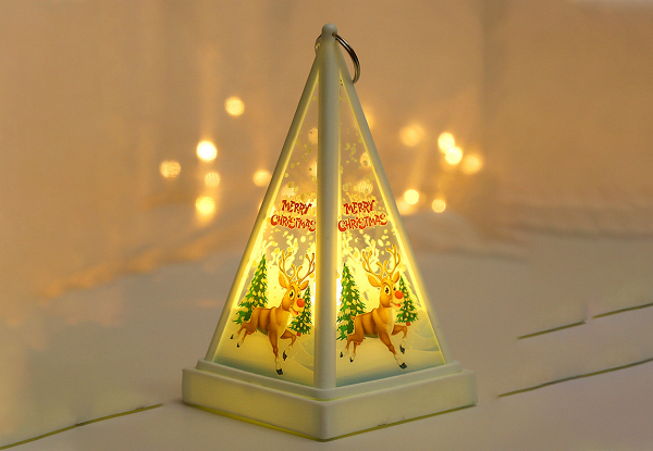 Christmas Decorative Lamp with Hanging Ring - Available in Four Styles & Option for Four-Pack