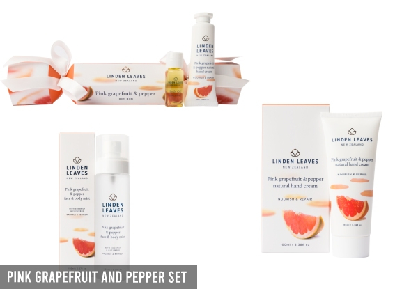 Linden Leaves Natural Body Care Pamper Set - Four Options Available
