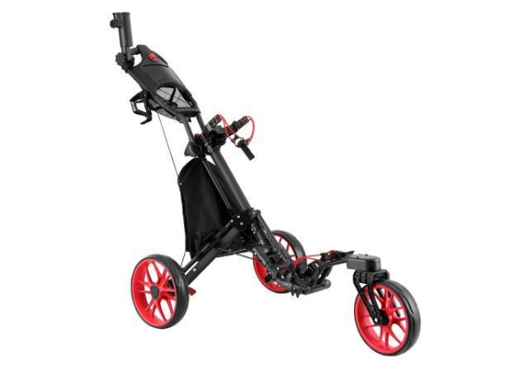 Everfit Foldable Golf Buggy Trolley Cart with 360 Swivel Front Wheel