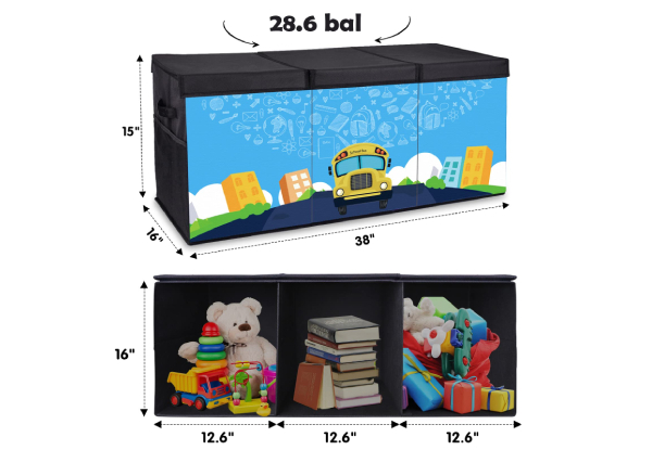 Extra Large Collapsible Toy Storage Box with Lids