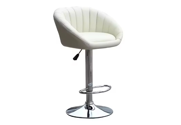 Four-Piece Adjustable Swivel Stool Chair with Back Support - Two Colours Available