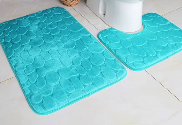 Pebble Bath Mat Set - Five Colours Available & Option for Two-Pack