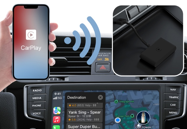 Carplay Wireless Adapter Compatible with Apple