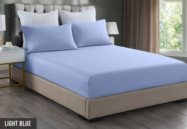 Royal Comfort 2000TC Bamboo Cooling Three-Piece Fitted Sheet & Pillowcase Combo Set - Available in Six Colours & Three Sizes