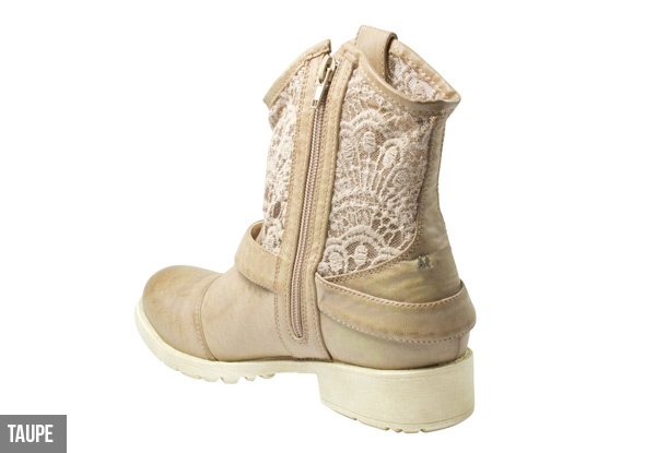 Women’s Short Lace Designer Boot with Low Block Heel - Three Colours Available