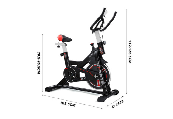 Genki Stationary Spin Bicycle with LCD Monitor