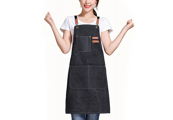 Cotton Apron with Pocket - Available in Four Colours & Option for Two
