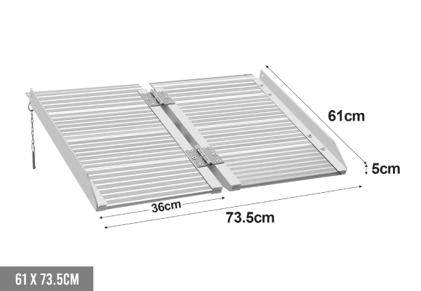 270kg Foldable Portable Wheelchair Ramp - Three Sizes Available