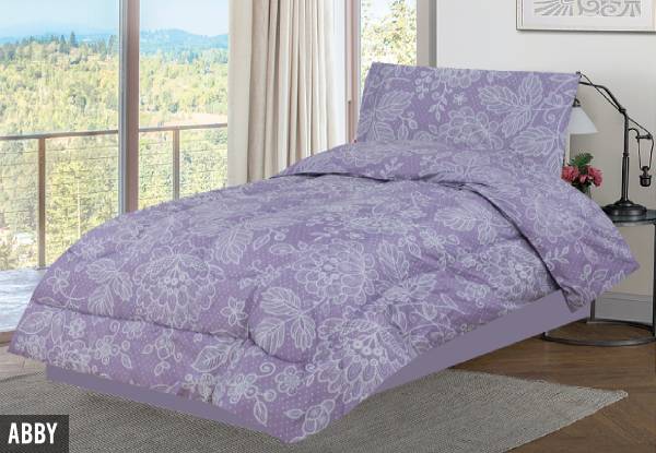Single Bed Comforter Set - Four Styles Available
