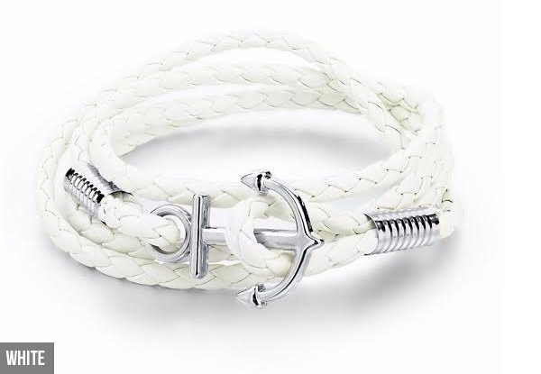 Braided Anchor Bracelets - Four Colours Available with Free Delivery