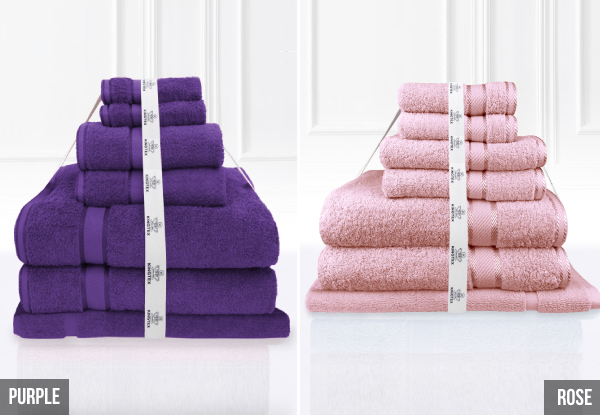Seven-Piece, Super Plush, 100% Fresh Combed Cotton Bathsheet Set - 20 Colours Available