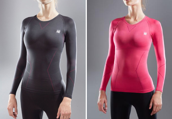 Air Women's Long Sleeve Compression Top - Two Colours & Four Sizes Available with Free Delivery