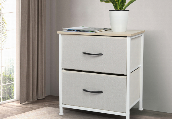 Levede Two-Drawer Bedside Table