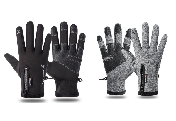 Wind-Resistant Touch Screen Gloves - Two Colours & Four Sizes Available