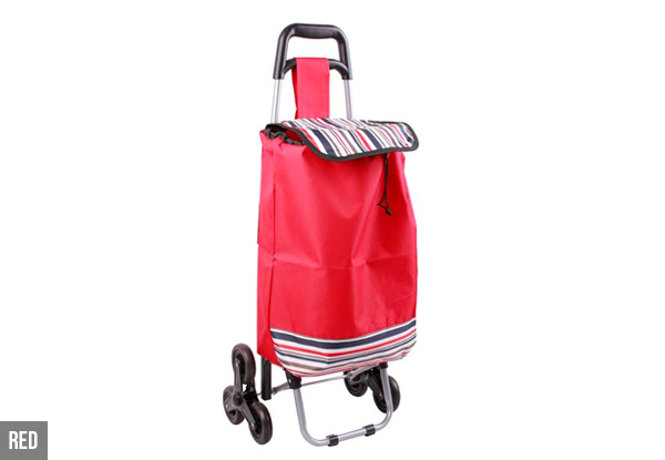 Collapsible Shopping Cart with Stair Climbing Wheels - Three Colours Available