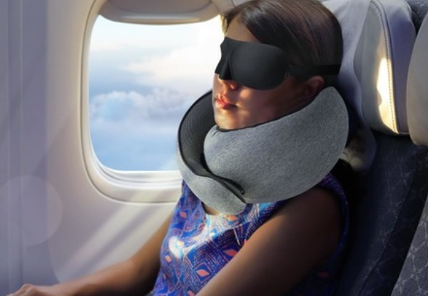 Stowable U-Shaped Travel Pillow - Two Colours Available