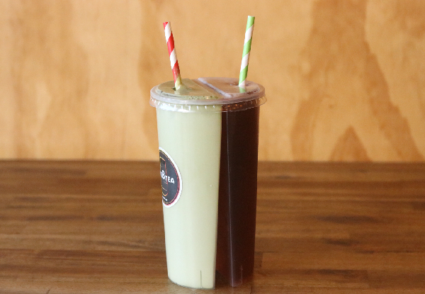 Two Twin-Cup Bubble Teas with Your Choice of Flavours & Milk or Clear Tea incl. One Topping