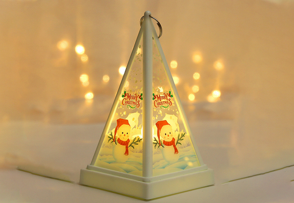 Christmas Decorative Lamp with Hanging Ring - Available in Four Styles & Option for Four-Pack