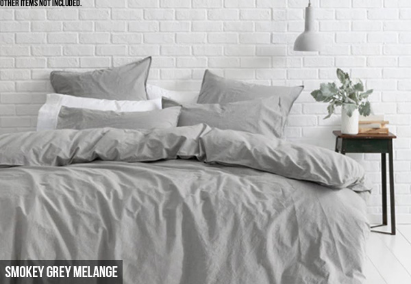 Canningvale Vintage Softwash Duvet Cover Set incl. Free Nationwide Delivery - Five Colours Available