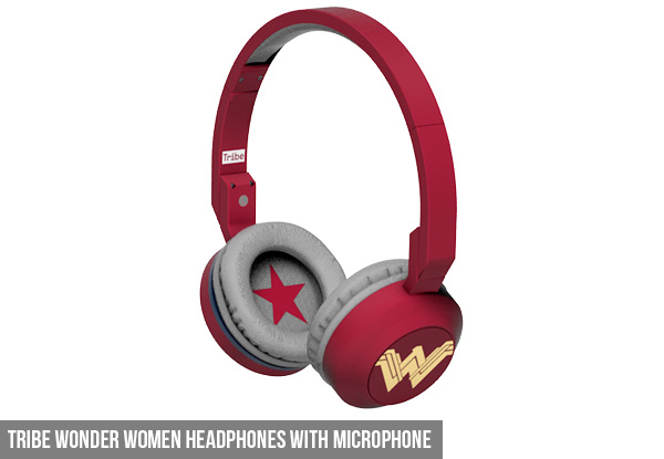 Tribe Headphones with Microphone - Options for Wonder Woman, Batman or Darth Vader