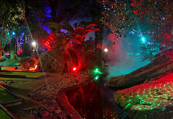 One Round of Rotovegas Night Mini Golf for One Person - Options for up to Six People