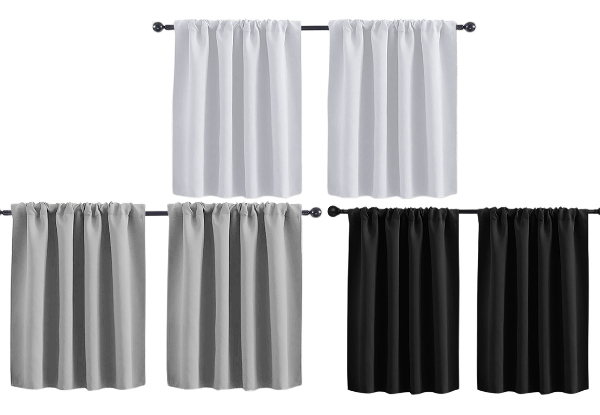 Two-Panel Tier Window Curtain - Available in Three Colours