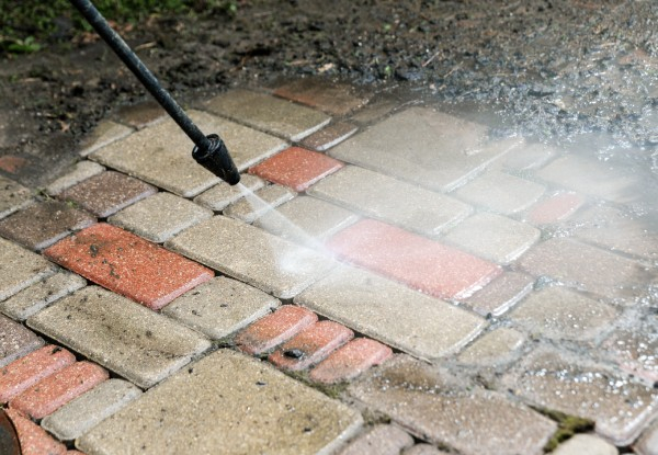 Water Blasting for Pathway, Steps, Deck, Patio or Driveway for an Area up to 50m² - Option for Moss & Mould Treatment
