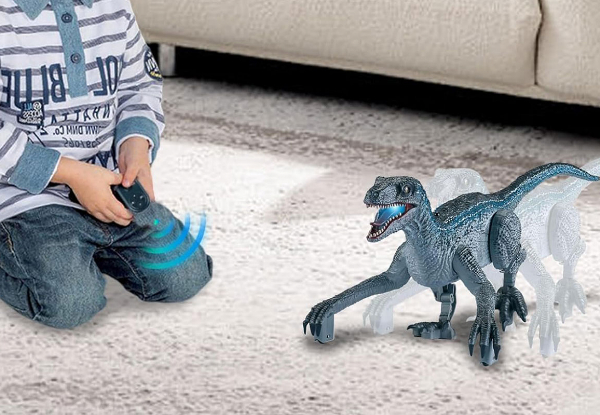 2.4G Remote Control Walking Roaring Dinosaur Toy - Available in Two Colours & Option for Two-Pack