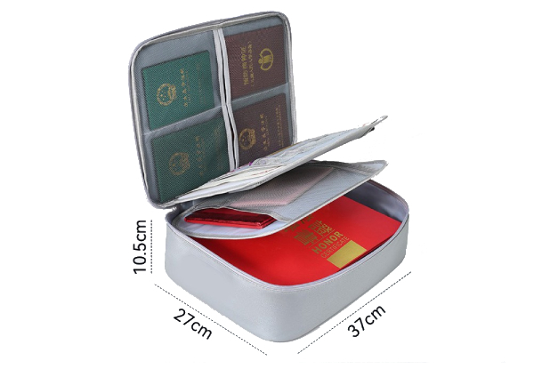 Large Capacity Travel Document Packet - Three Colours Available