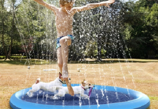 Water Sprinkler Outdoor Play Mat for Kids & Pets