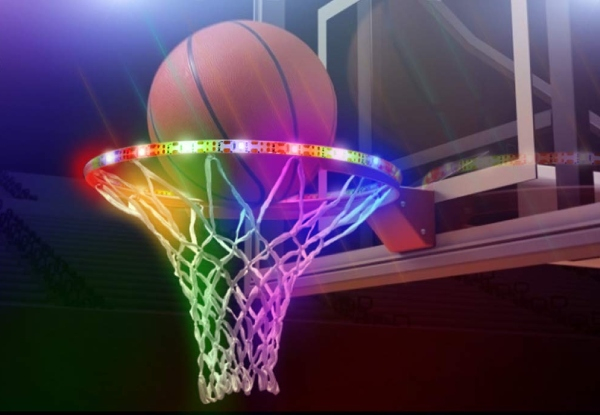 Solar-Powered LED Basketball Hoop Lights