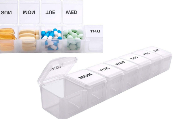 Two-Pack Weekly Pill Organiser - Available in Two Colours