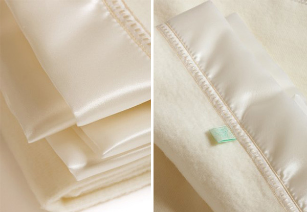 100% Pure Merino Cot Blanket Made in NZ