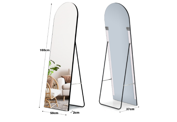 Full-Length Arch-Shaped Mirror with Removable Stand