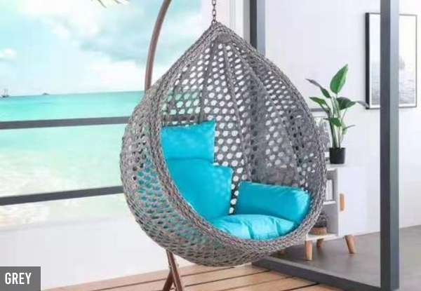 Pre-Order Rattan Hanging Egg Chair - Four Colours Available