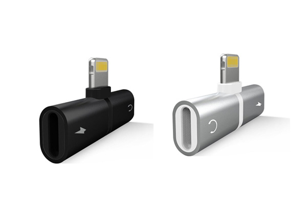 Two-in-One Charging Music Dual Lightning Headphone Adapter - Two Colours Available