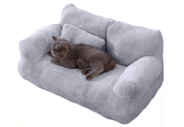 Pet Fluffy Couch Bed - Available in Two Colours & Three Sizes