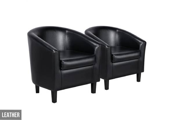 Two Black Arm Chairs - Two Fabric Options Available