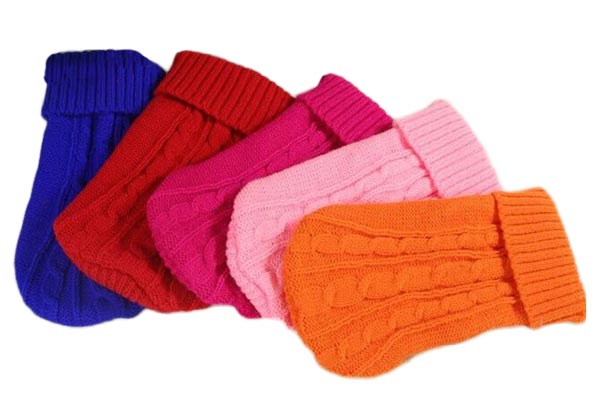 $10 for a Knitted Dog Jumper — Three Sizes & Five Colours Available