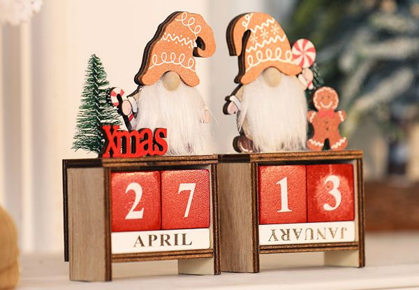 Portable Santa Design Christmas Calendar Ornament - Available in Two Styles & Options for Two-Pack