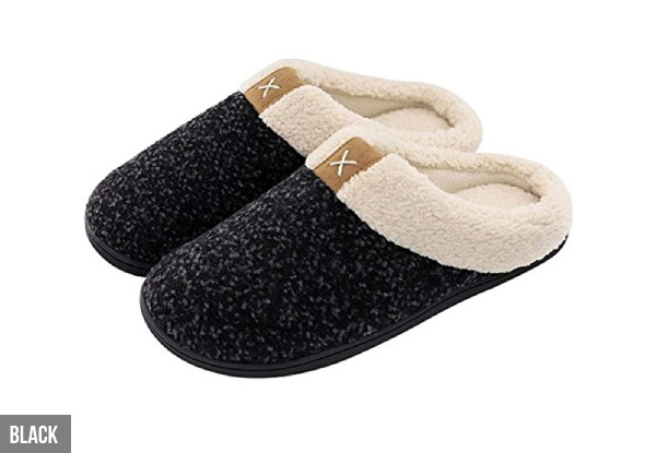 Cosy Memory Foam Slippers - Four Colours & Four Sizes Available