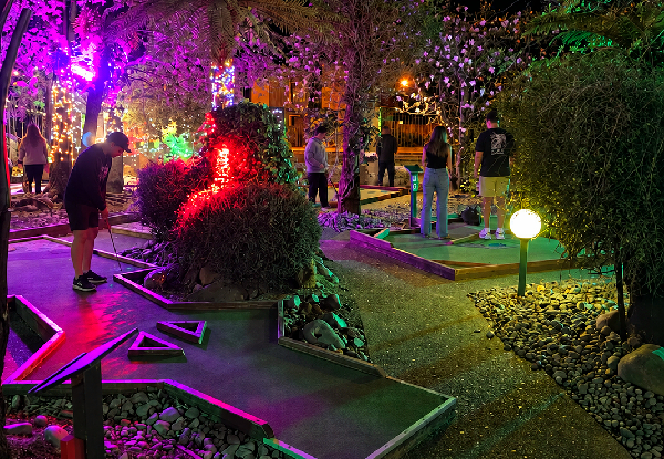 One Round of Rotovegas Night Mini Golf for One Person - Options for up to Six People