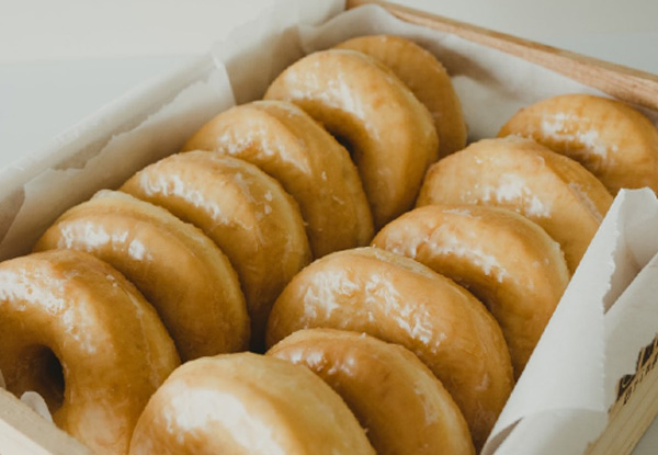 Box of Six Original Sweet Vanilla Glazed Donuts - Option for Six Unique DIY Flavours or 12 Original Sweet Vanilla Glazed Donuts - North Shore Location Only