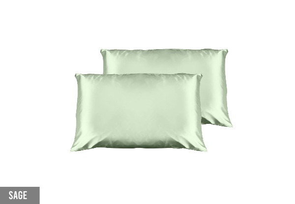 Twin-Pack Casa Decor Luxury Satin Pillowcase - Five Colours Available