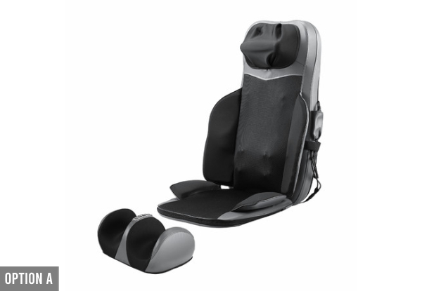 Homasa Full Body Massage Cushion with Foot Massager - Available in Four Options