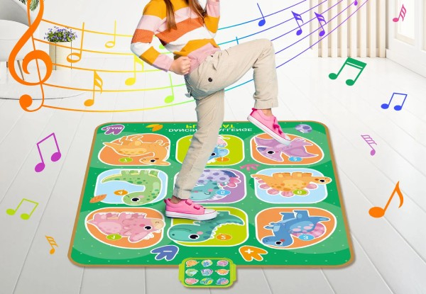 Kids Dinosaur Dance Mat Activity Centre with Adjustable Volume