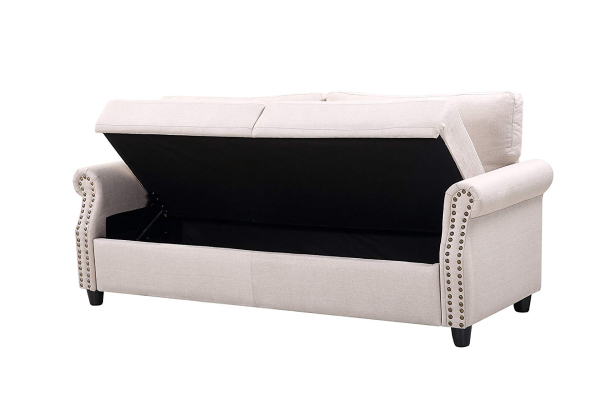 Classic Linen Storage Sofa - Two Colours Available