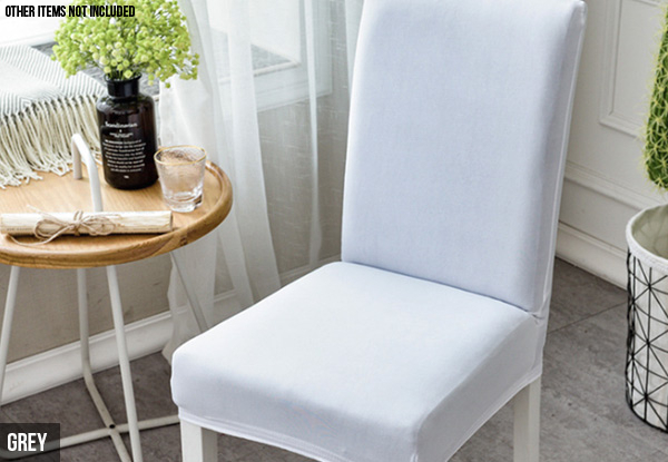 Set of Four Spandex Dining Chair Covers - Three Colours Available