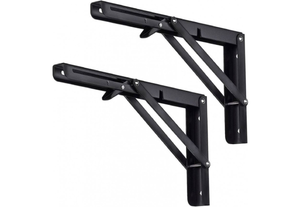 Two-Pack 25cm Wall Folding Bracket - Two Colours Available