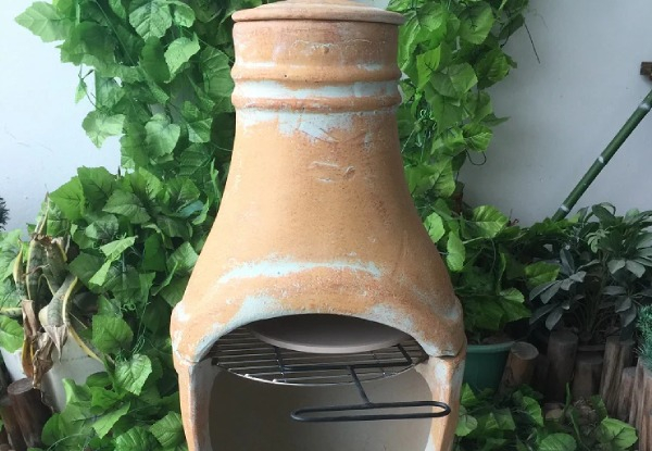 Clay Pizza Oven with Stand & Grill